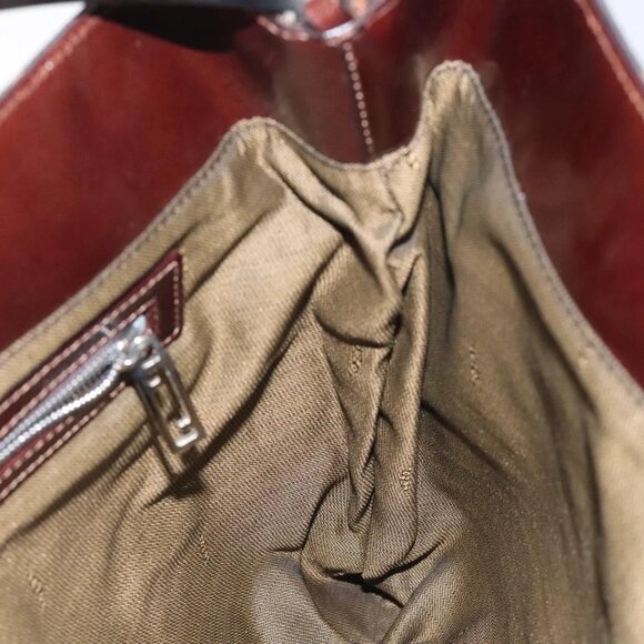 FENDI Zucca Canvas Hand Bag Black Brown Auth 129930 - Picture 12 of 16